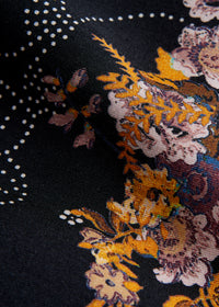 Givn Berlin Blusenshirt ISLA aus LENZING™ ECOVERO™ Blouse Black / Yellow (Flowers)