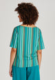 Givn Berlin Blusenshirt ISLA aus LENZING™ ECOVERO™ Blouse Green / Orange (Stripes)
