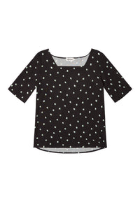 Givn Berlin Blusenshirt PAULINA aus LENZING™ ECOVERO™ Blouse Black / Mint / Off White