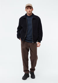 Givn Berlin Bomberjacke GBDAVID aus Wolle Jacket Dark Blue