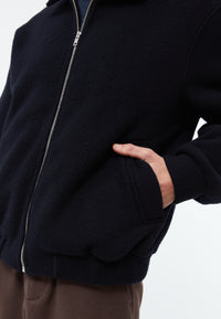 Givn Berlin Bomberjacke GBDAVID aus Wolle Jacket Dark Blue
