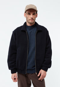 Givn Berlin Bomberjacke GBDAVID aus Wolle Jacket Dark Blue