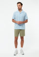 Givn Berlin Bowling-Shirt GBBARIK aus Bio-Baumwoll Seersucker Buttoned Shirt Ice Water Blue (Structure)
