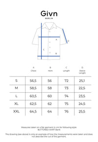 Givn Berlin Bowling-Shirt GBBARIK aus Bio-Baumwoll Seersucker Buttoned Shirt Ice Water Blue (Structure)