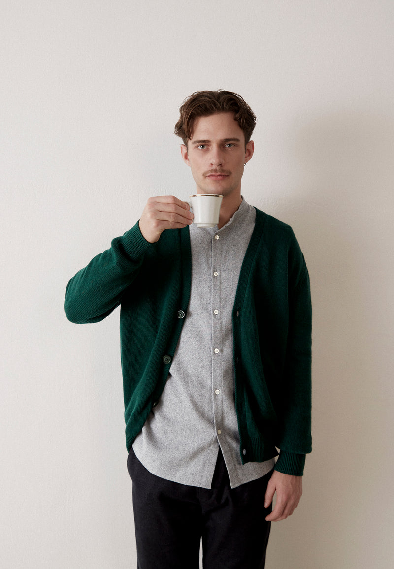 Givn Berlin Cardigan GBJUNIS aus recyceltem Wollgemisch Cardigan Bottle Green