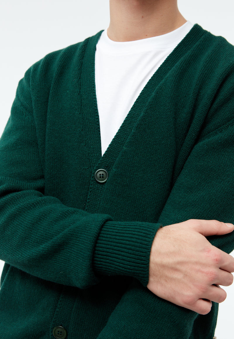 Givn Berlin Cardigan GBJUNIS aus recyceltem Wollgemisch Cardigan Bottle Green