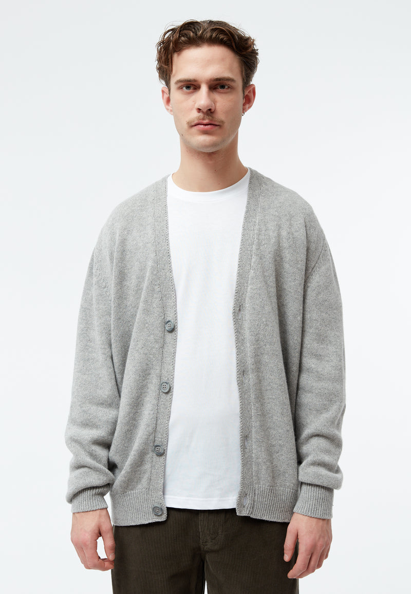Givn Berlin Cardigan GBJUNIS aus recyceltem Wollgemisch Cardigan Mid Grey
