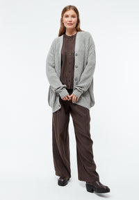Givn Berlin Cardigan GBRAYA im loose Fit aus recyceltem Wollgemisch Cardigan Mid Grey