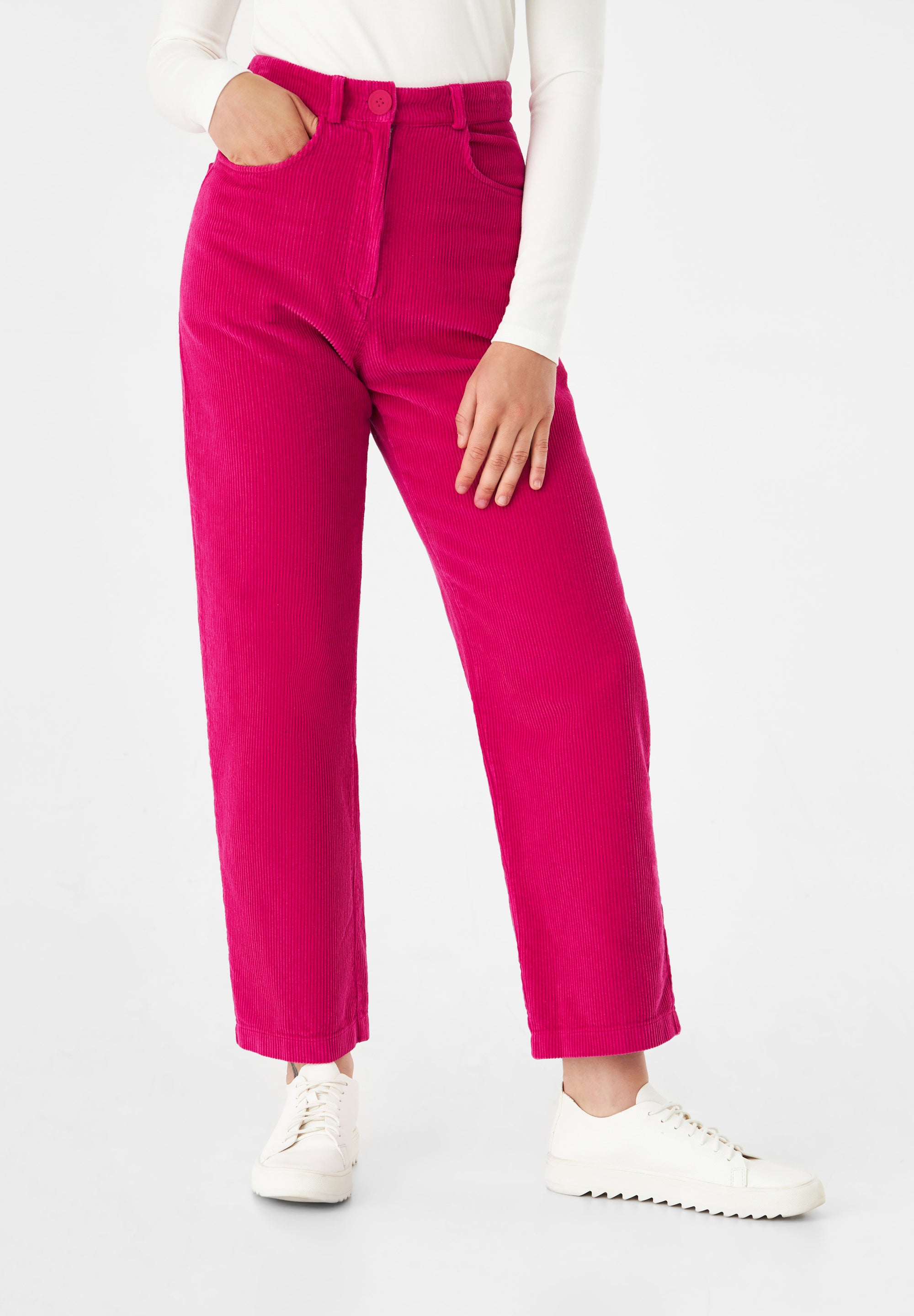 Givn Berlin Cordhose CLAIRE aus Bio-Baumwolle Trousers Berry Pink (Cord)