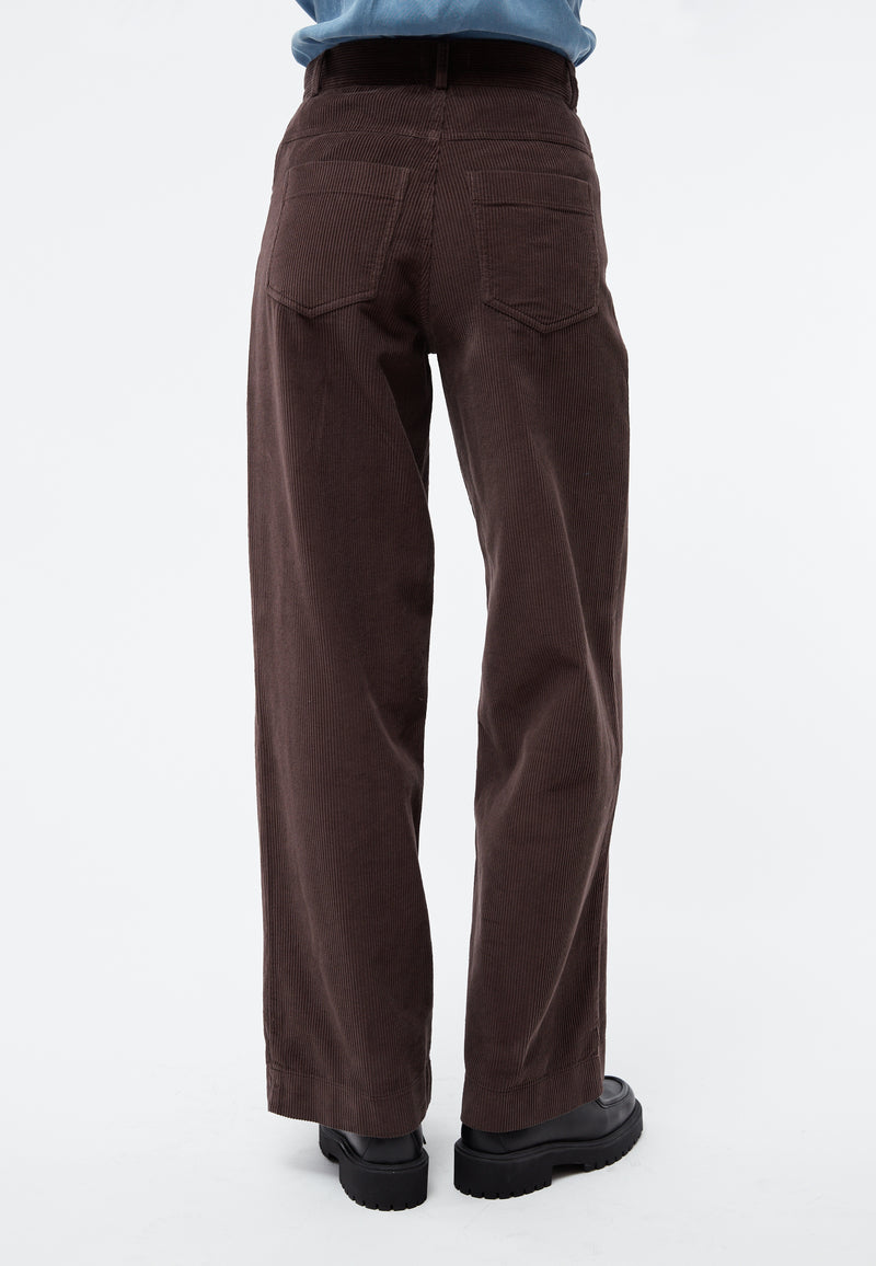 Givn Berlin Cordhose GBELENA in weiter Passform aus Bio-Baumwolle Trousers Coffee Brown (Cord)