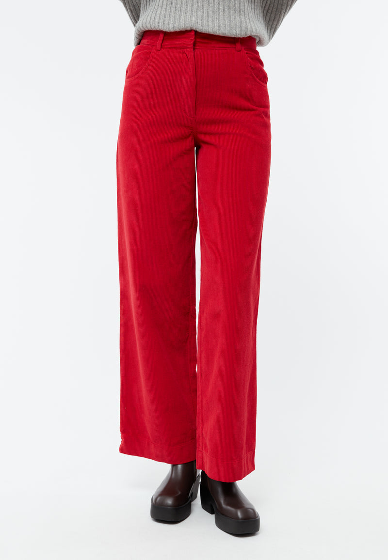 Givn Berlin Cordhose GBELENA in weiter Passform aus Bio-Baumwolle Trousers Crimson (Cord)