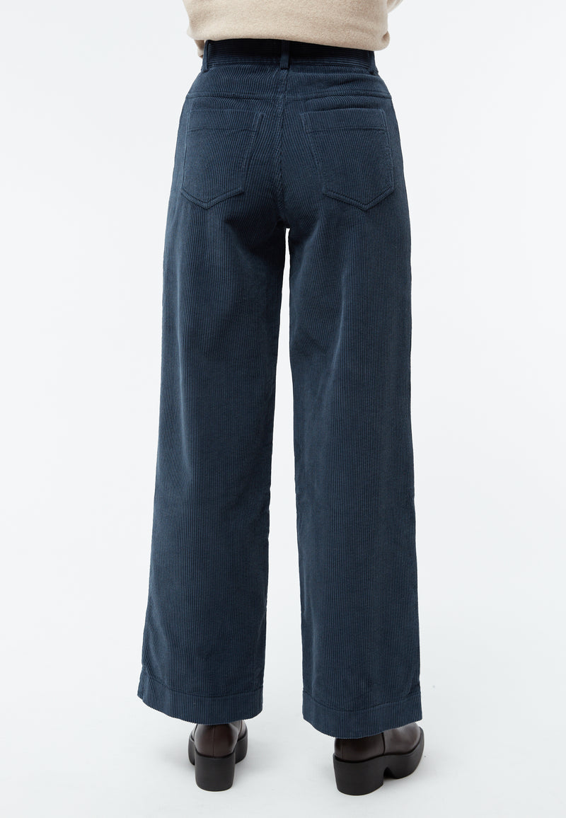 Givn Berlin Cordhose GBELENA in weiter Passform aus Bio-Baumwolle Trousers Midnight Blue (Cord)