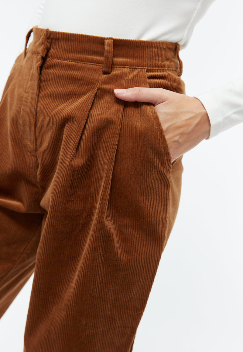 Givn Berlin Cordhose MAIKE aus Bio-Baumwolle Trousers Caramel Brown (Cord)