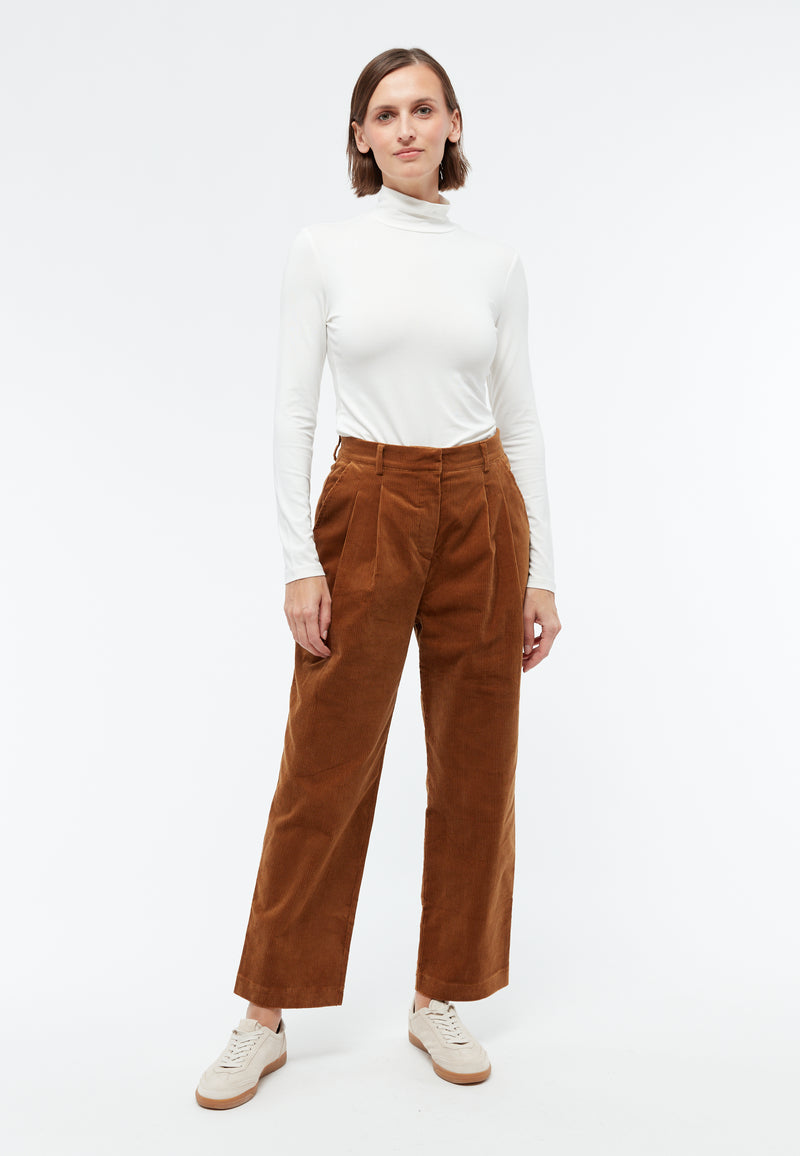 Givn Berlin Cordhose MAIKE aus Bio-Baumwolle Trousers Caramel Brown (Cord)