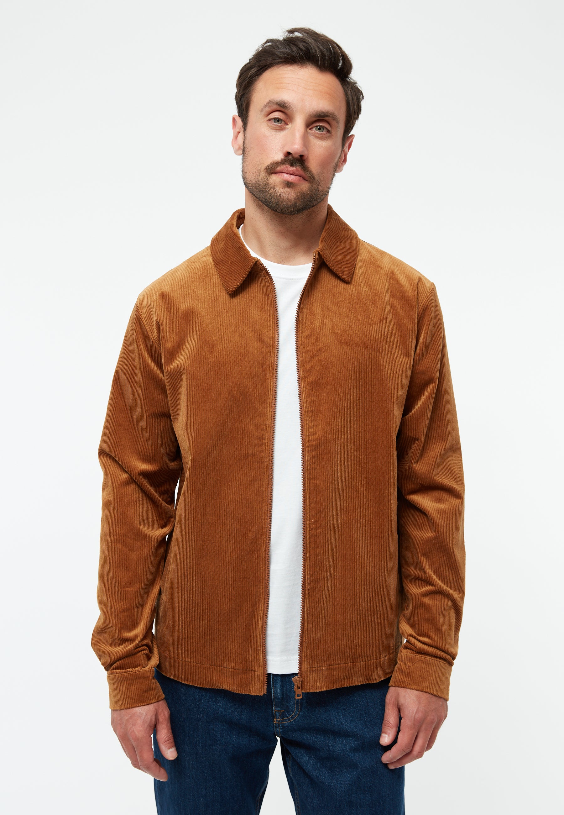 Organic Cotton Corduroy Jacket NOAH - Caramel Brown (Corduroy