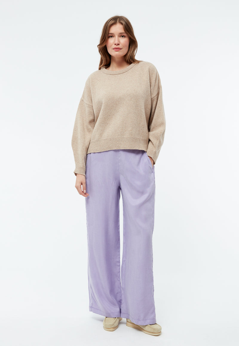 Givn Berlin Cropped Strickpullover GBJELLA aus recyceltem Wollgemisch Sweater Beige