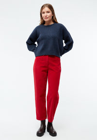 Givn Berlin Cropped Strickpullover GBJELLA aus recyceltem Wollgemisch Sweater Dark Blue