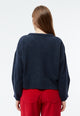 Givn Berlin Cropped Strickpullover GBJELLA aus recyceltem Wollgemisch Sweater Dark Blue