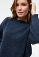 Givn Berlin Cropped Strickpullover GBJELLA aus recyceltem Wollgemisch Sweater Dark Blue