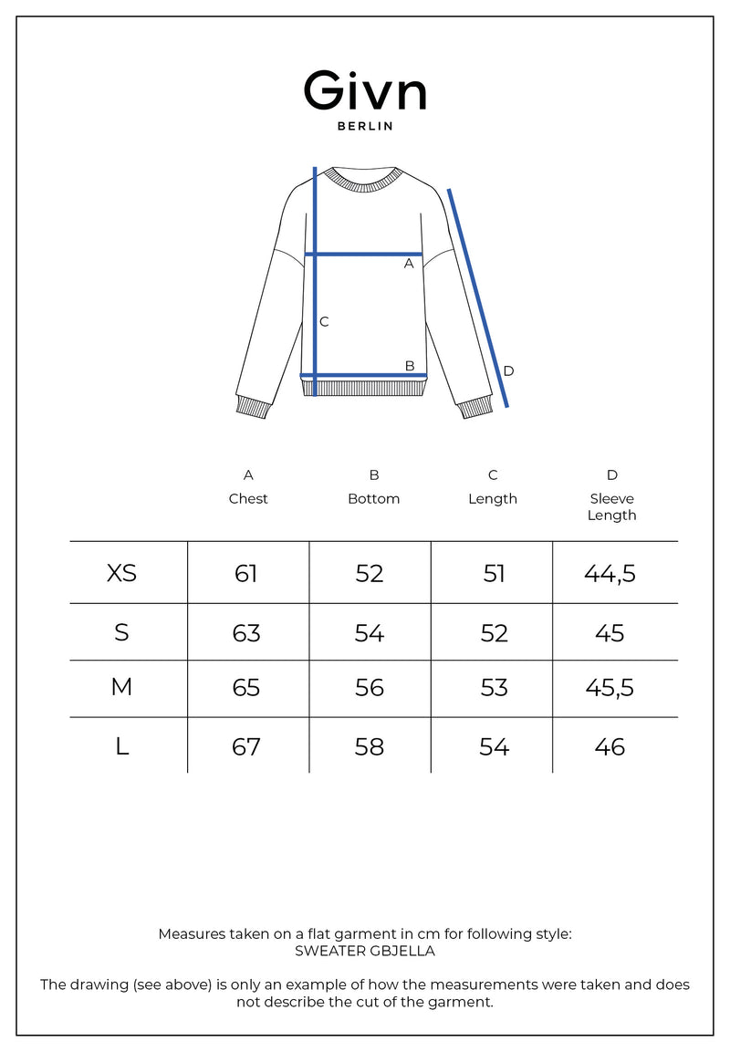 Givn Berlin Cropped Strickpullover GBJELLA aus recyceltem Wollgemisch Sweater Light Blue