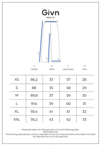 Givn Berlin Culotte GBFAY aus Leinen Trousers Blazing Blue (Linen)