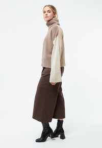 Givn Berlin Culotte GBTAMARA aus Bio-Baumwolle mit Bundfalten Trousers Brown