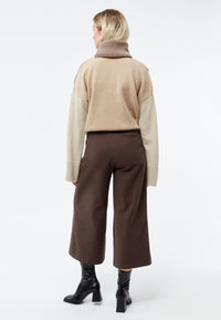 Givn Berlin Culotte GBTAMARA aus Bio-Baumwolle mit Bundfalten Trousers Brown