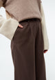 Givn Berlin Culotte GBTAMARA aus Bio-Baumwolle mit Bundfalten Trousers Brown