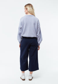 Givn Berlin Culotte GBTAMARA aus Bio-Baumwolle mit Bundfalten Trousers Navy Blue