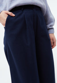 Givn Berlin Culotte GBTAMARA aus Bio-Baumwolle mit Bundfalten Trousers Navy Blue