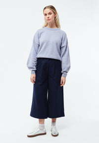 Givn Berlin Culotte GBTAMARA aus Bio-Baumwolle mit Bundfalten Trousers Navy Blue