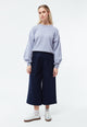 Givn Berlin Culotte GBTAMARA aus Bio-Baumwolle mit Bundfalten Trousers Navy Blue