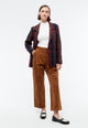 Givn Berlin Flanellblazer EDITH aus Bio-Baumwolle Blazer Blue / Brown / Red (Checked)