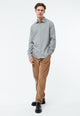 Givn Berlin Flanellhemd GBJOHN in lockerer Passform Buttoned Shirt Mid Grey