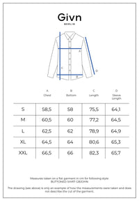 Givn Berlin Flanellhemd GBJOHN in lockerer Passform Buttoned Shirt Yale Blue