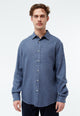 Givn Berlin Flanellhemd GBJOHN in lockerer Passform Buttoned Shirt Yale Blue