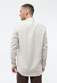 Givn Berlin Flanellhemd GBWES in lockerer Passform Buttoned Shirt Beige