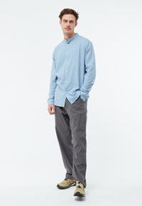 Givn Berlin Flanellhemd GBWES in lockerer Passform Buttoned Shirt Light Blue