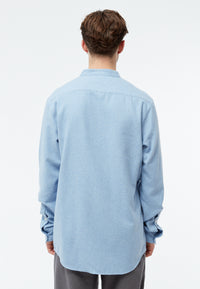 Givn Berlin Flanellhemd GBWES in lockerer Passform Buttoned Shirt Light Blue