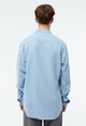 Givn Berlin Flanellhemd GBWES in lockerer Passform Buttoned Shirt Light Blue