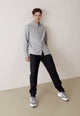 Givn Berlin Flanellhemd GBWES in lockerer Passform Buttoned Shirt Mid Grey