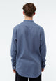 Givn Berlin Flanellhemd GBWES in lockerer Passform Buttoned Shirt Yale Blue