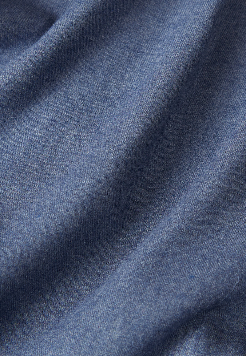 Givn Berlin Flanellhemd GBWES in lockerer Passform Buttoned Shirt Yale Blue