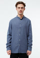 Givn Berlin Flanellhemd GBWES in lockerer Passform Buttoned Shirt Yale Blue