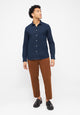 Givn Berlin Flanellhemd KENT aus Bio-Baumwolle Buttoned Shirt Marine Blue