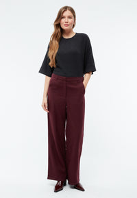 Givn Berlin Flanellhose GBBEATRICE aus Bio-Baumwolle Trousers Burgundy