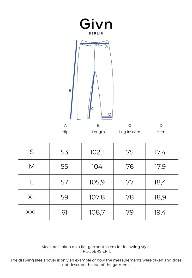 Givn Berlin Flanellhose GBERIC aus Bio-Baumwolle mit Gummibund Trousers Anthracite