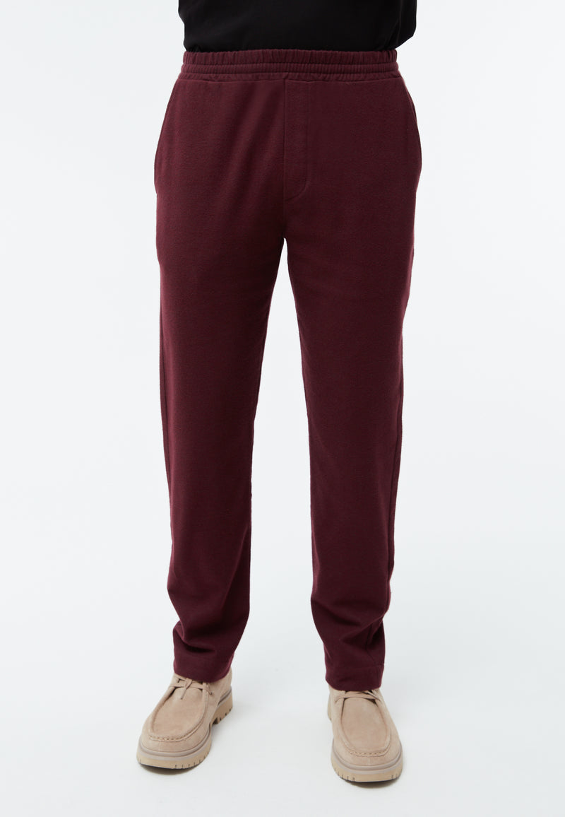 Givn Berlin Flanellhose GBERIC aus Bio-Baumwolle mit Gummibund Trousers Burgundy