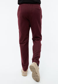 Givn Berlin Flanellhose GBERIC aus Bio-Baumwolle mit Gummibund Trousers Burgundy
