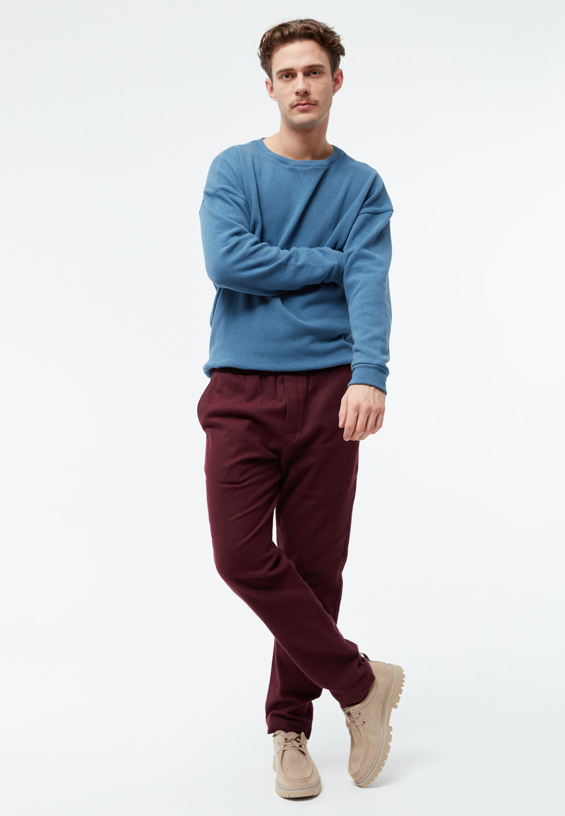 Givn Berlin Flanellhose GBERIC aus Bio-Baumwolle mit Gummibund Trousers Burgundy